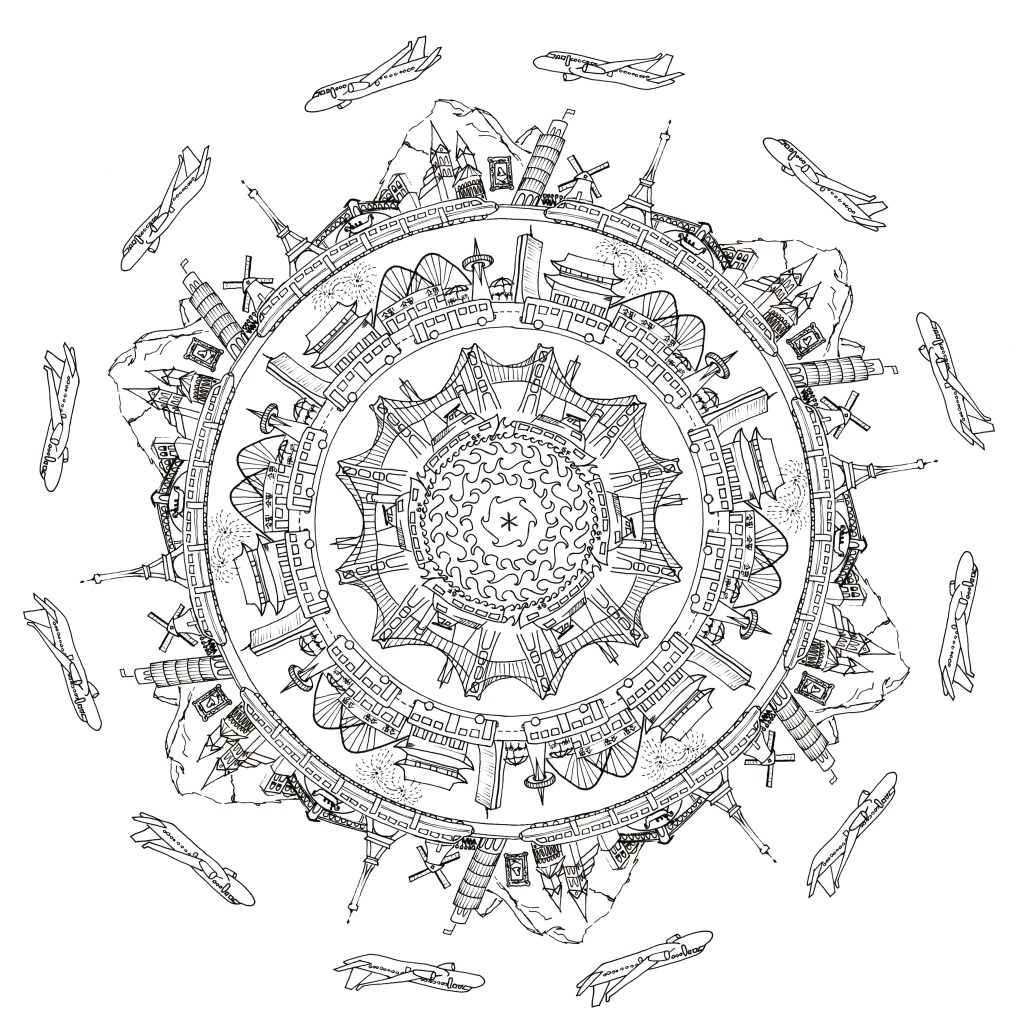 Another one of my mandalas from my coloring books.