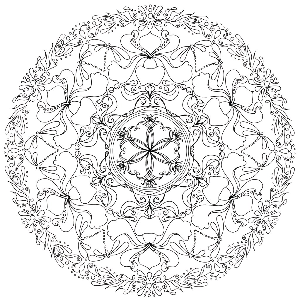 A mandalas from one of my coloring books.